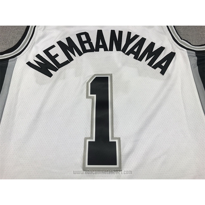 Camiseta San Antonio Spurs Victor Wembanyama #1 Association 2022-23 Blanco